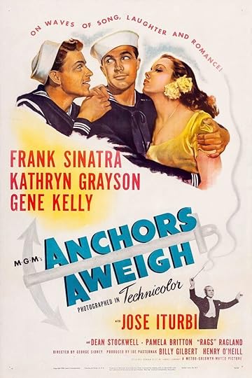 Loew’s poster for the 1945 musical film Anchors Aweigh, 1945 (public domain via Wikipedia)
