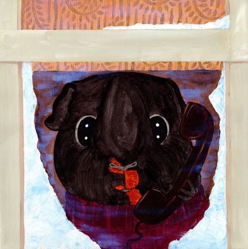 Rachel E Smith guinea pig painting Tell them Duncan Hills Called