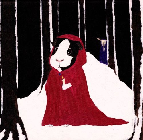 Rachel E Smith guinea pig painting Finnish Black Metal Forest Thorfy