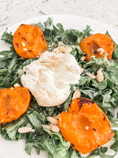 The finished and plated Burrata Salad