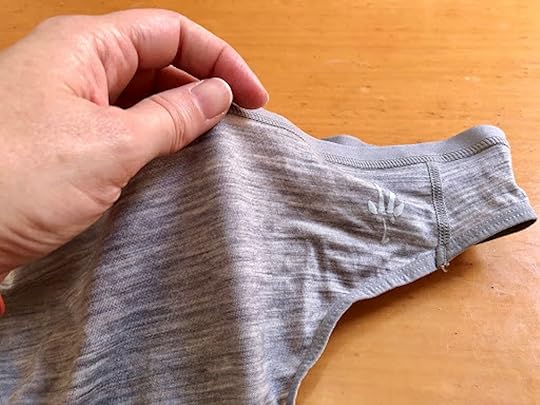 hand holding ibex merino wool underwear