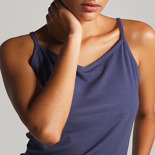 woman in ibex cami shirt