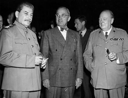 Josef Stalin, Harry Truman, and Winston Churchill at the Potsdam Conference, Germany, 17 Jul 1945 (Harry S. Truman Presidential Library and Museum: 63-1455-26)