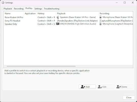 SoundSwitch settings (Windows 11)