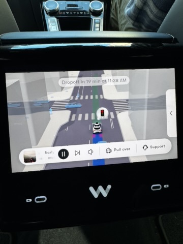 inside the waymo driverless taxi