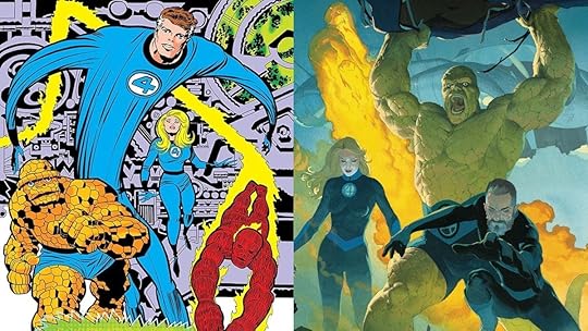 (Left) The Fantastic Four by Jack Kirby (Right) the FF by Esad Ribic.