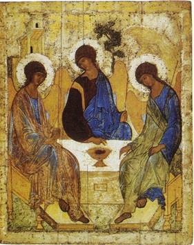 Rublëv, Andrei Icono de la Trinidad 1411.jpg