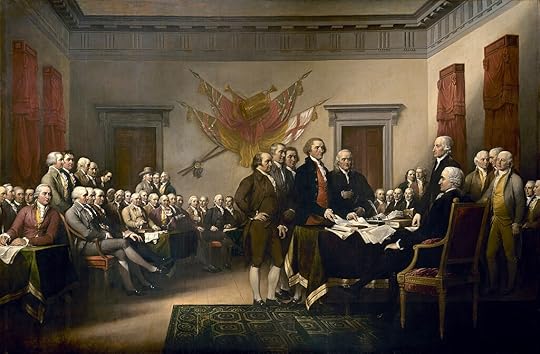 A full color image, painting, by John Trumbull of the Signing of the Declaration. It depicts the founding fathers, including Thomas Jefferson and Benjamin Franklin, in the room at the State House in Philadelphia where the Declaration was engrossed. #DeclarationOfIndependence #AmericanHistory #FoundingFathers #America250 #RevolutionaryWar #AmericanRevolution #HiddenHistory #IndependenceDay #1776 #HistoricalMystery