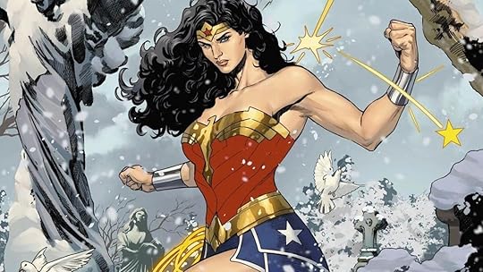 Wonder Woman dodges bullets in DC Comics art by Daniel Sampere.
