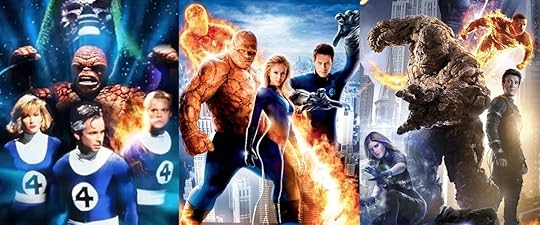 The 1994, 2005, and 2015 casts of the Fantastic Four.