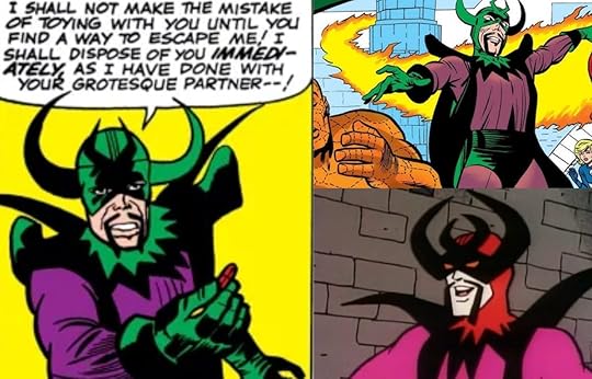 The alchemist Diablo fights the Fantastic Four.