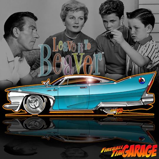 Leave it to Beaver Automotive Pop Culture Movie and TV Car Art by Fireball Tim Garage
