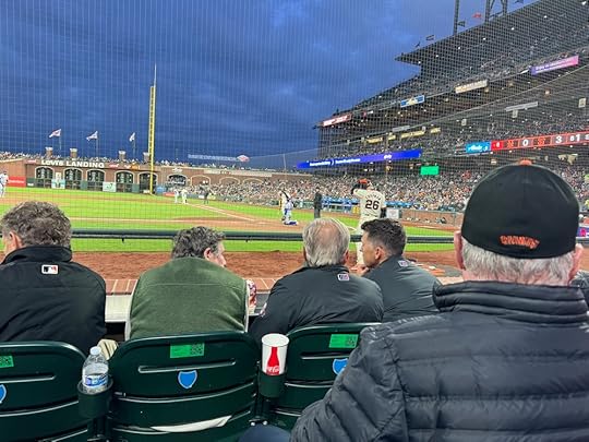 Third row seats behind Buster Posey and Giants ownership