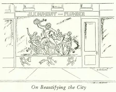 Cartoon of a shop window for 