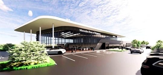 Artist rendering of the Mercedes-Benz dealership that is proposed for the city of Marina in its Dunes On Monterey Bay development. (Unstoppable Automotive Group MBUSA)