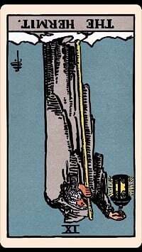 The Hermit (Reversed) | Tarot Card