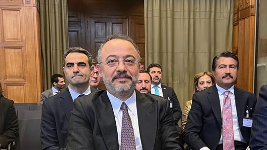 Turkey's deputy foreign minister Nuh Yilmaz attending a session at the International Court of Justice in The Hague, Netherlands, 30 April 2025 (MEE/Sondos Asem)