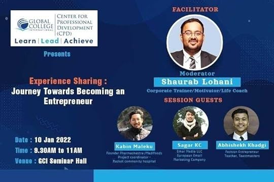 Sagar KC as a panelist at Global College of Management