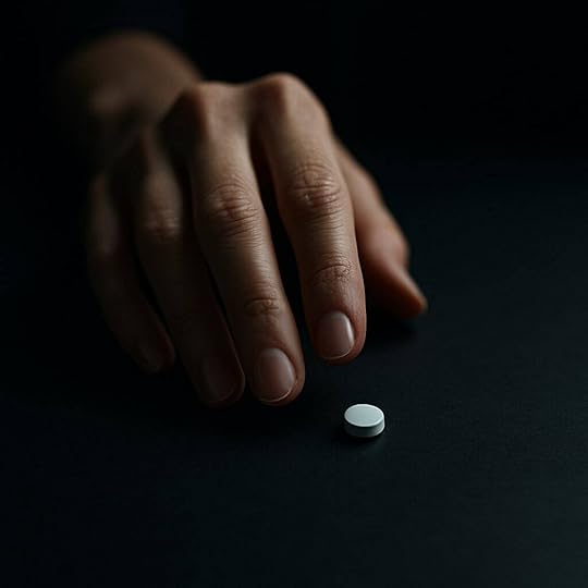 woman reaching for a pill
