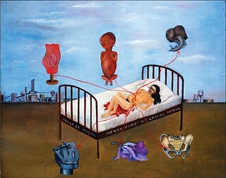 Frida_Kahlo_painting_Henry_Ford_Hospital_1932
