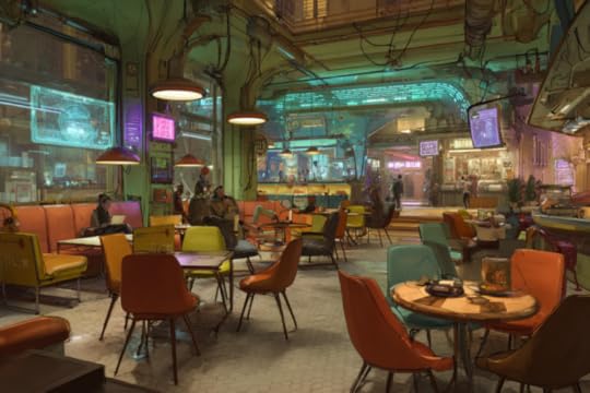 image of a newshang at a space colony
