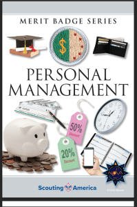Scouts merit badge booklet personal money management