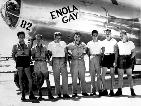 Col. Paul Tibbets and the crew of B-29 Superfortress Enola Gay, 5 Aug 1945 (US Air Force photo)
