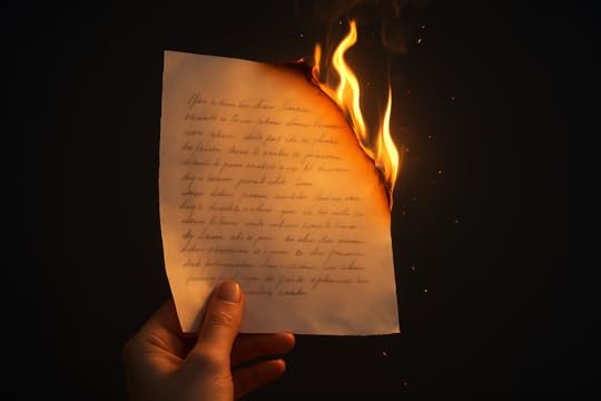 A burning piece of paper (symbolizing release)