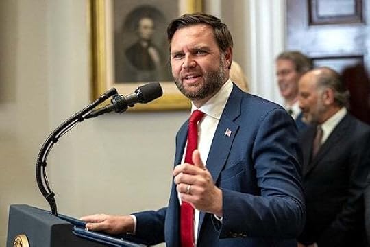 Vice President JD Vance gives remarks at a Sports Council announcement, Thursday, July 31, 2025, in the Roosevelt Room of the White House. (White House intern photo by Julian Casciano)
