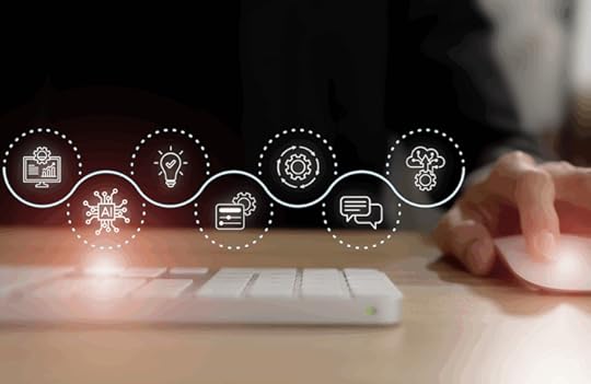 Photo of person using agentic AI to complete a task.