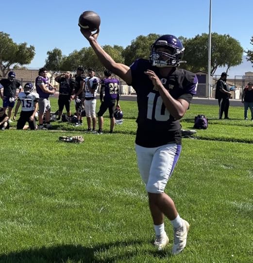 DJ Valenzuela begins his third season as Soledad's starting quarterback. (John Devine -- Monterey Herald)