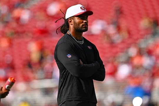 San Francisco 49ers' Fred Warner (54) stands on the field during warm-ups before their NFL preseason game at Levi's Stadium in Santa Clara, Calif., on Saturday, Aug. 9, 2025. (Jose Carlos Fajardo/Bay Area News Group)