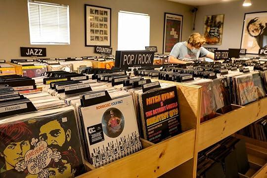 a record store filled with lots of records