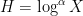 {H = \log^\alpha X}