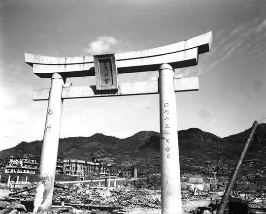 Shinto arch surviving in Nagasaki after the atomic bomb