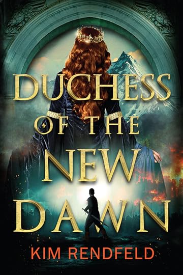 Duchess of the New Dawn cover shows a woman wearing a blue gown and coronet with her back to the viewer.