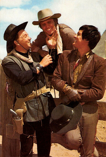 Cameron Mitchell, Mark Slade and Henry Darrow in The High Chaparral (1967-1971)