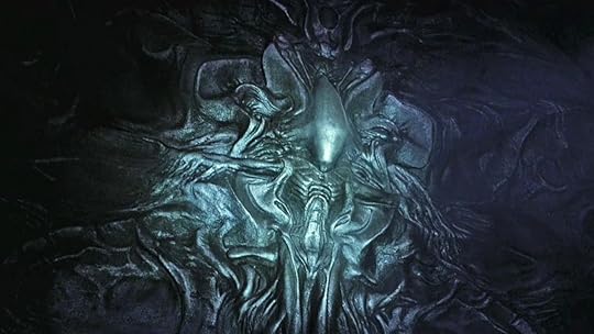 The mural of the Xenomorph in Prometheus.
