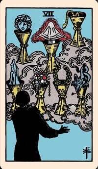 Seven of Cups (Upright) | Tarot Card