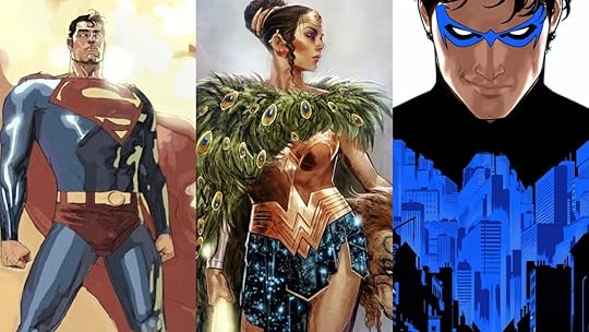 DC Covers fo Superman: Birthright, Wonder Woman: Historia, and Nightwing by Tom Taylor Vol. 1