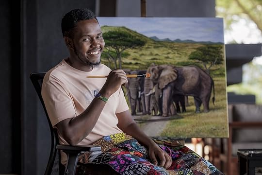 artist at work at the lodge - explorer lodge tanzania