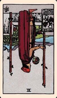 Two of Wands (Reversed) | Tarot Card