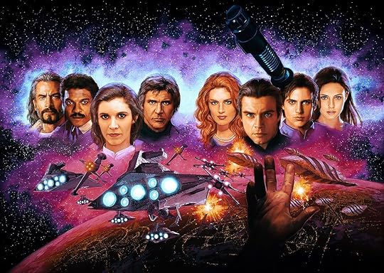 Textless cover art for the Star Wars New Jedi Order novel, The Unifying Force.