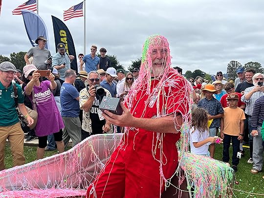 'Worst of Show' winner Chris Wollard smiles covered in silly...