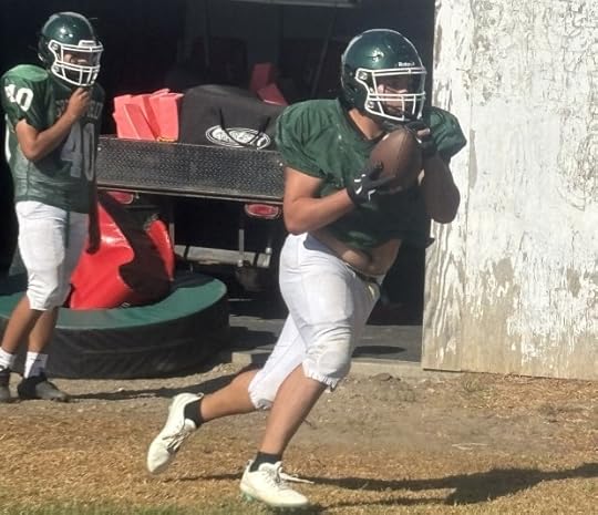 Travis Ryan, a 255-pound defensive lineman, will also play some running back for Greenfield. (John Devine -- Monterey Herald)