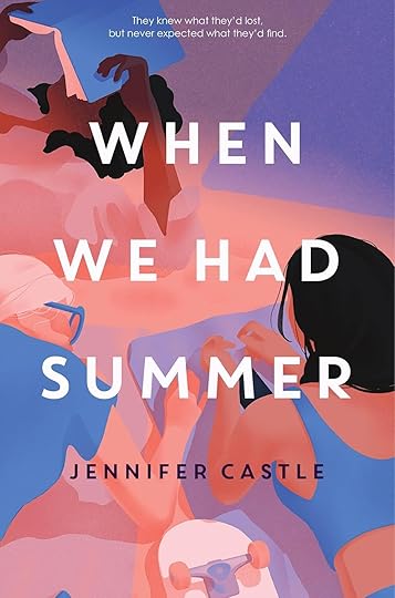 Cover for When We Had Summer novel with two girls in a pool
