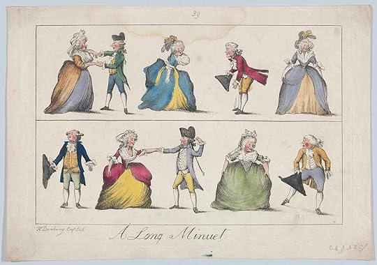 Minuet dance steps as outlined in illustration by henry Bunbury.