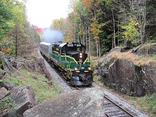 A fall train ride on the Adirondack Scenic Railroad