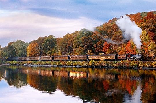 A train ride through fall foliage on the Essex Steam Train