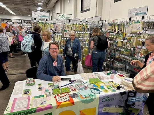 Jon Larson from Clover Needlecraft at The Nancy Zieman Sewing Studio and Quilt Shop Booth at The Great Wisconsin Quilt Show IMG 2202